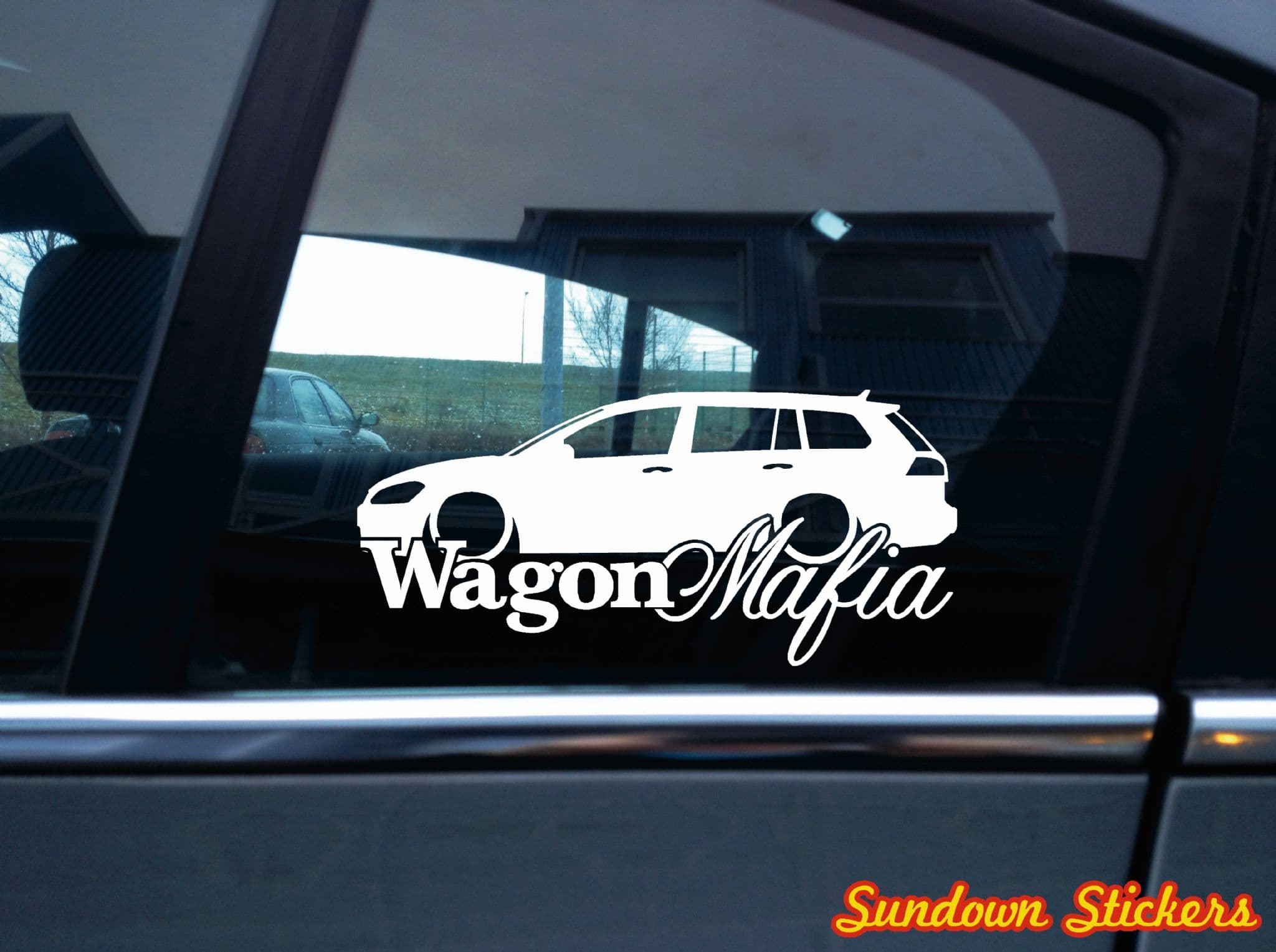 Lowered WAGON MAFIA sticker - for VW Golf Mk7 Variant estate W146