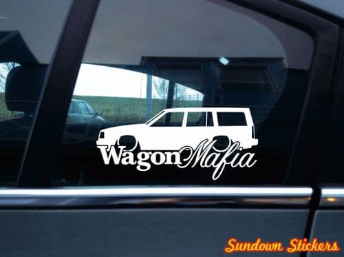 Lowered WAGON MAFIA V2 car sticker for Volvo 940 turbo Station Wagon | classic