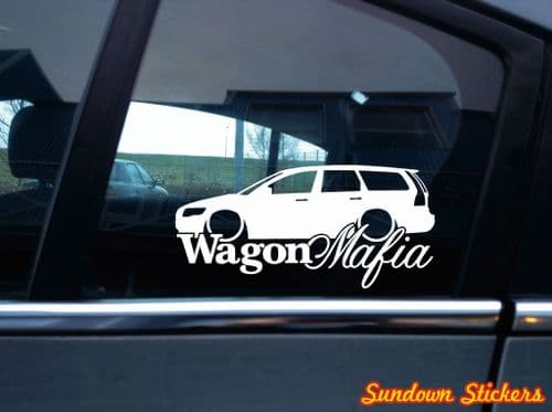 Lowered WAGON MAFIA V2 car sticker for Volvo V50 station wagon 2nd Gen