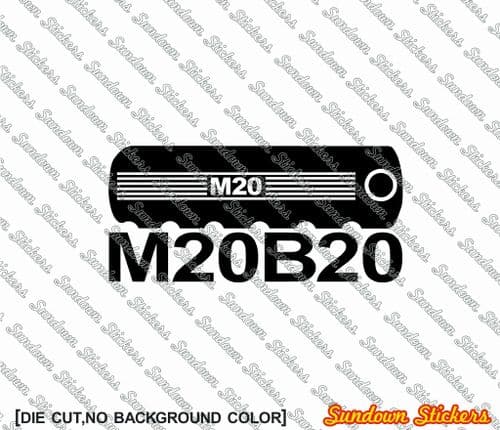 M20B20 valve cover theme STICKER - for BMW e30 320i , E34 520i | classic C41