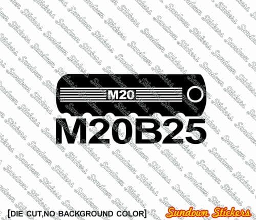 M20B25 M20 Valve cover theme STICKER - for BMW e30 325i , E34 525i | classic C57