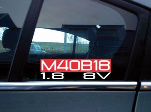M40B18 1.8 8v sticker for BMW e30 318i, e34 518i, e36 318i classic C24