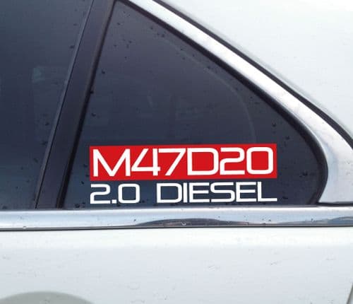 M47D20 2.0 DIESEL car Sticker for BMW e46 318d 1999-2003 320d , e39 C106