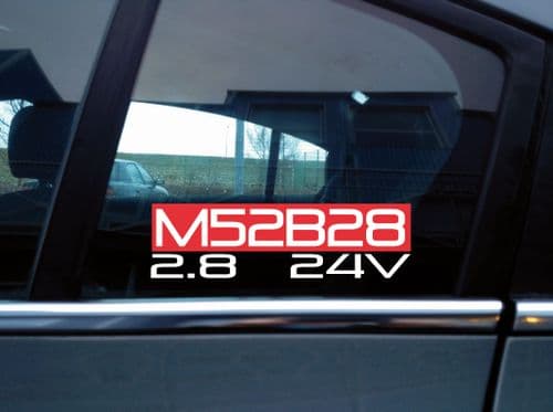 M52B28 2.8 24v sticker. for BMW e36 328i , e38 728i, Z3 2.8 | retro C107
