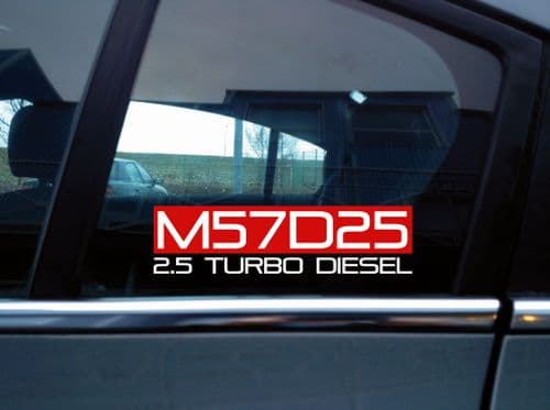 M57D25 2.5 Turbo Diesel sticker / Decal for BMW e39 525D | C120