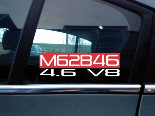 M62B46 4.6 V8 sticker for BMW (4.6L) X5