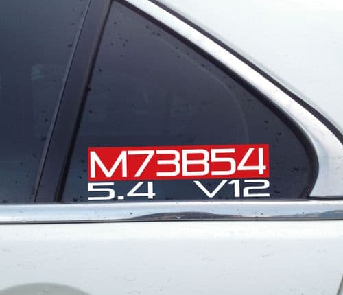 M73B54 5.4 V12 sticker for BMW (5.4L) e38 750i, il / e31 850ci (M73) C13
