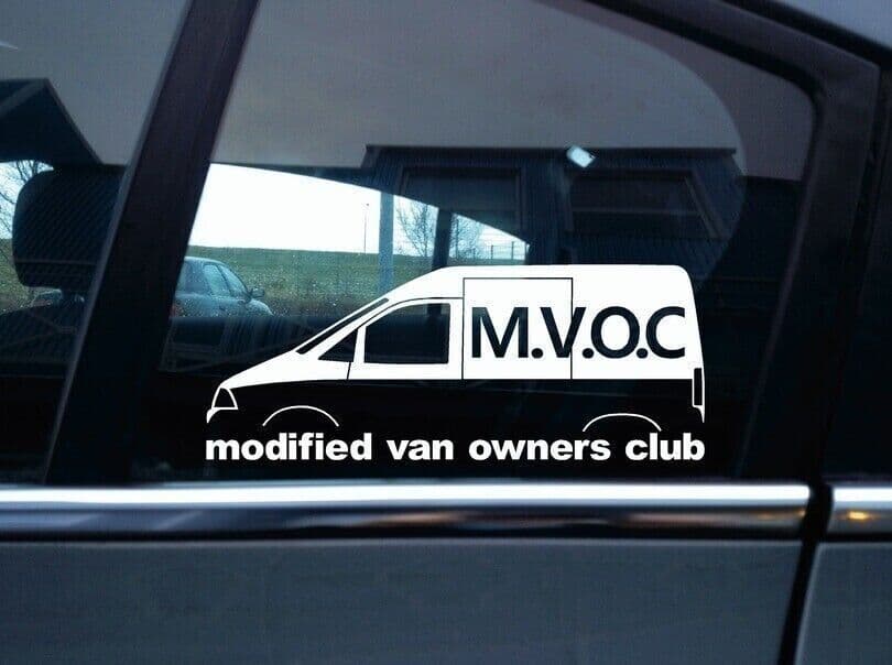 MVOC modified van owners club sticker for Fiat Scudo van 1st 1996-2007