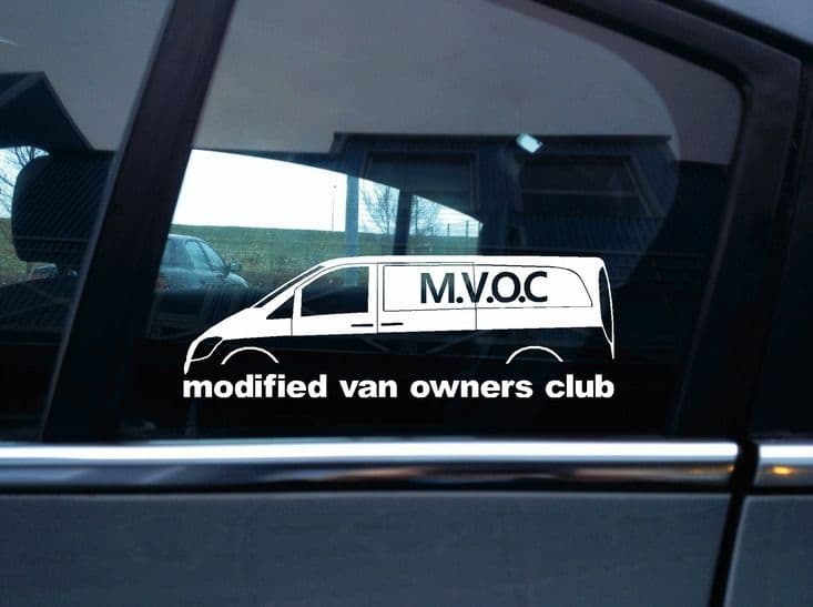 MVOC modified van owners club sticker -for Mercedes Vito / Viano W639 ...