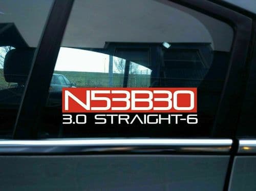 N53B30 3.0 sticker for BMW e90 325i | e60 525i | e63 630i ,f10 530i tuning C14