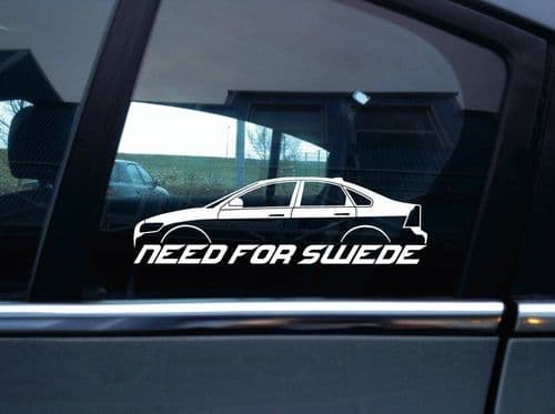NEED FOR SWEDE sticker - For Volvo S40 2nd gen - T5 / R-Design
