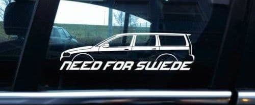 NEED FOR SWEDE sticker - for Volvo V70 2nd gen (2000-2007) estate wagon | T5 | R