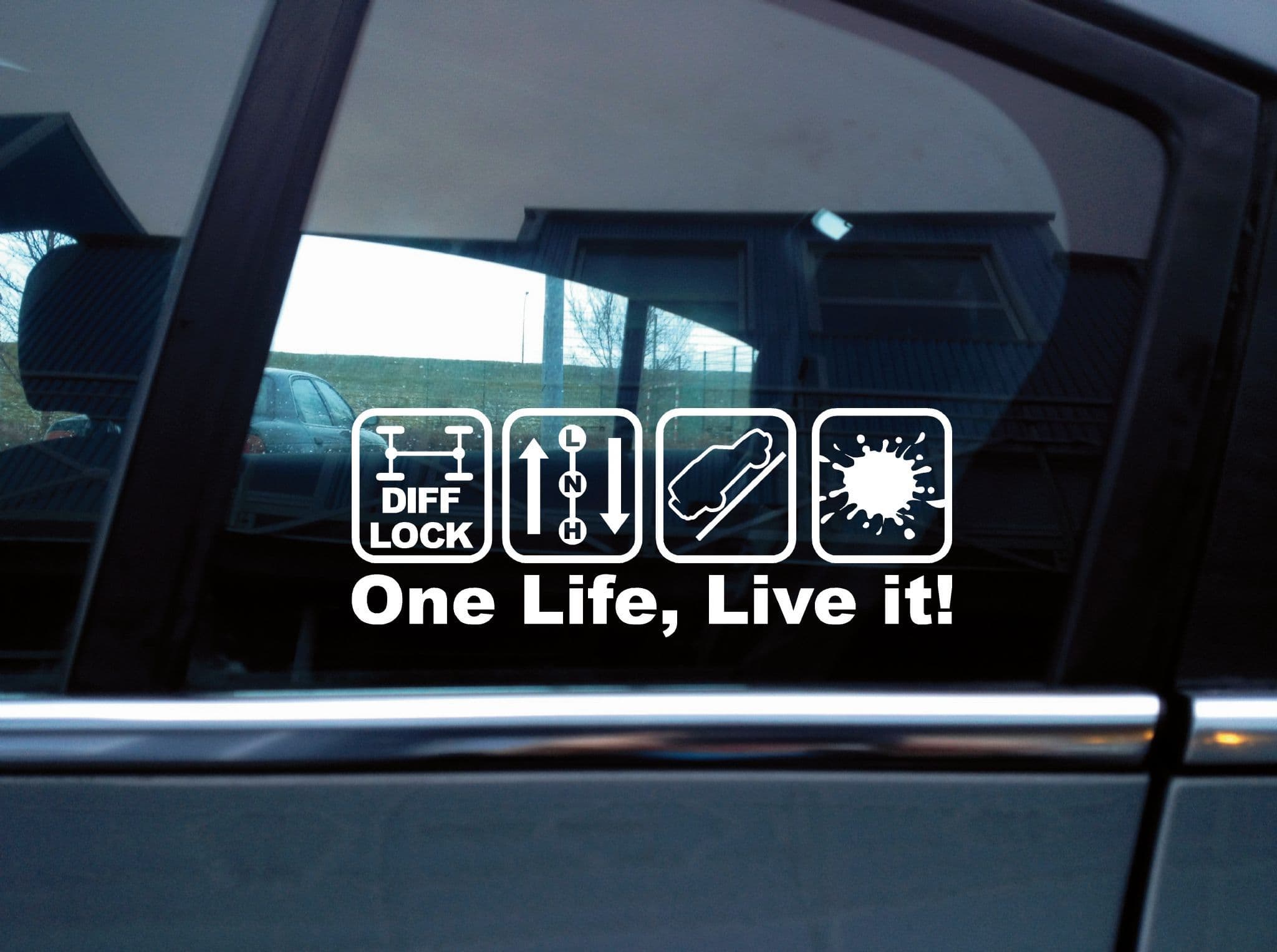 Sticker Single Life ONE LIFE LIVE IT sticker diff lock range offroad lifted 4x4 ZJ XJ WJ V123