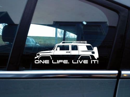 ONE LIFE. LIVE IT! car silhouette sticker for Toyota FJ Cruiser offroad 4x4 Q72