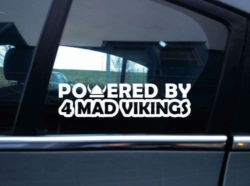 Powered by 4 mad vikings car sticker - for Volvo S40 v40 T4 Turbo V21