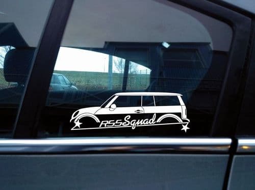 R55 squad silhouette sticker - for Mini Clubman R55 | 1st gen, 2007-2014 Q01