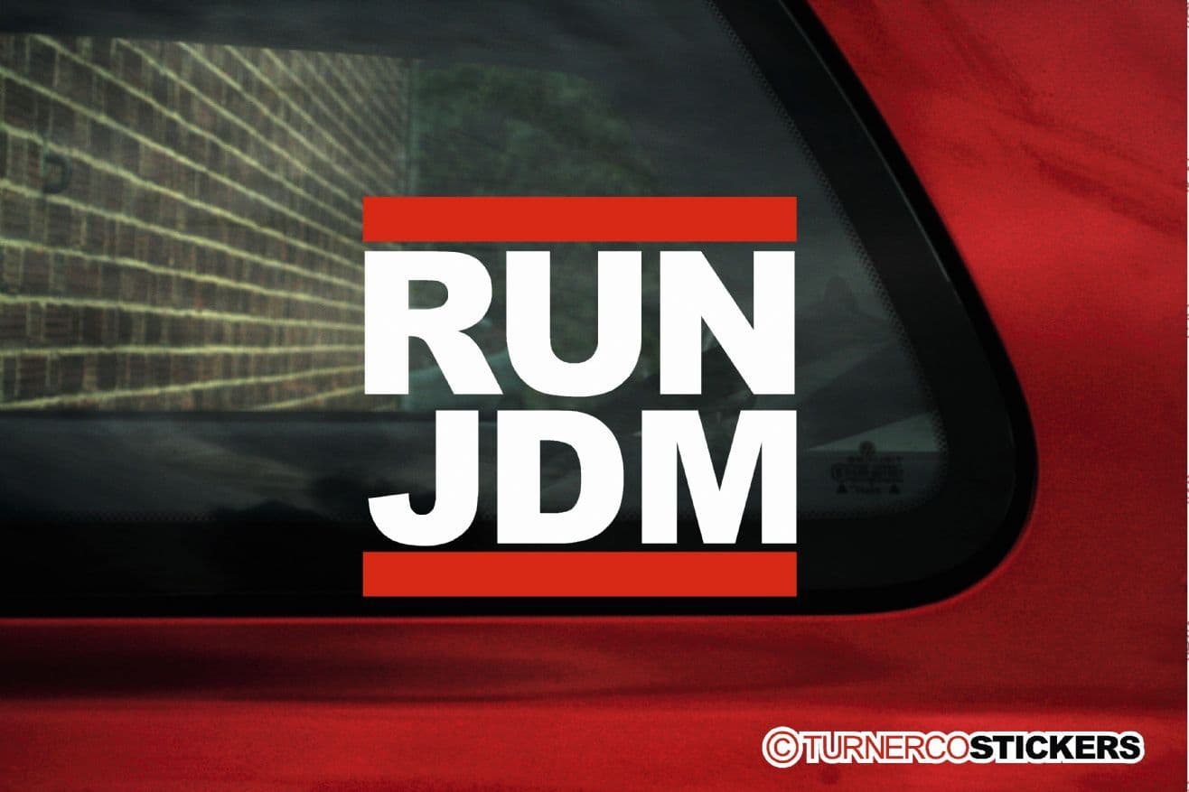 Run JDM jap, japanese car sticker / decal , RUN DMC