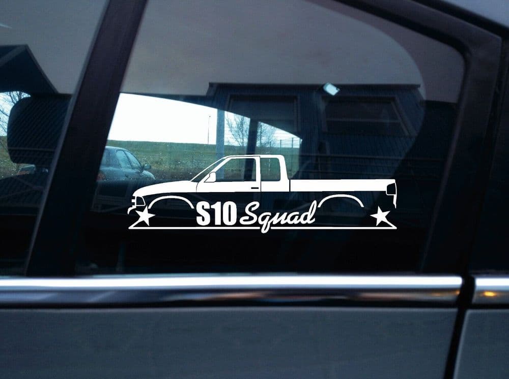 S10 Squad sticker - for Chevrolet S10 2nd gen extended cab 1994-1998 Q36