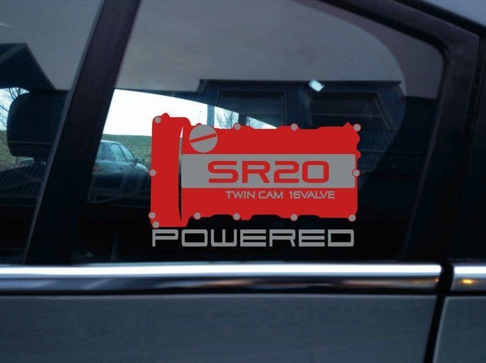 SR20 Powered rocker cover theme STICKER for Nissan 180sx silvia pulsar ...