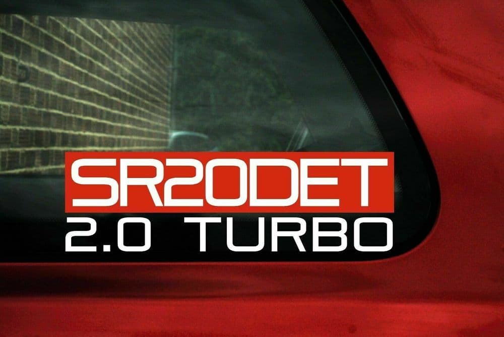 SR20DET 2 0 Turbo sticker for Nissan Pulsar GTI-R 180sx Silvia S13 S14 ...