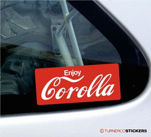 Toyota Corolla funny logo style sticker / decal