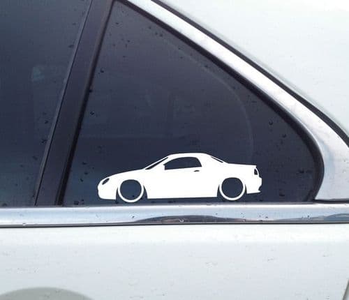 x2 Lowered car silhouette stickers for MG F roadster MGF | L1290