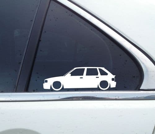 x2 Lowered car silhouette stickers for MG Maestro Turbo classic | L1012
