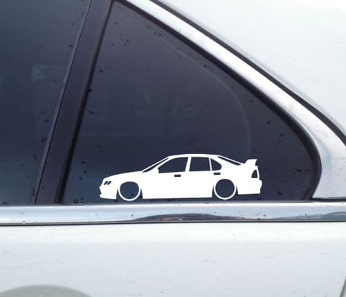 x2 Lowered car silhouette stickers for MG ZS / Rover 45 ,4-Door Saloon | L1005