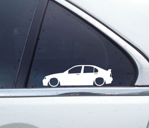 x2 Lowered car silhouette stickers for MG ZS / Rover 45, hatch, 5-door | L1004
