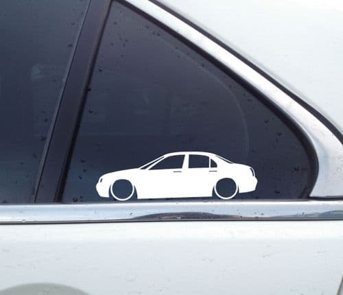 x2 Lowered car silhouette stickers for MG ZT 2.5 v6, 4.6 v8 260 Rover 75 L1007