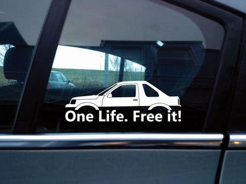 x2 One Life. Free it! stickers for Land Rover Freelander 1st gen 3-door (v3) V28