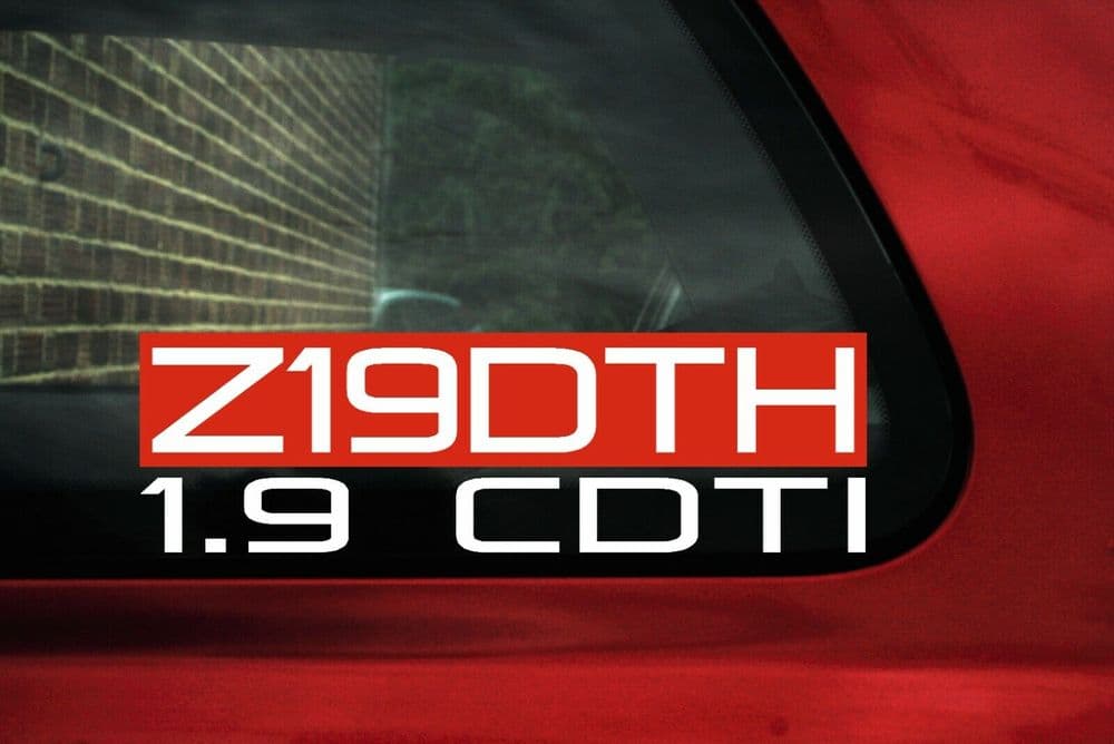 Z19DTH CDTI sticker for Opel Astra H Vectra C Zafira B 1 9 turbo diesel C36