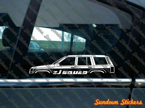 ZJ SQUAD 4x4 silhouette sticker - for Jeep Grand Cherokee ZJ | classic Q65