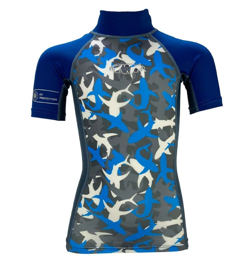 TWF Short Sleeve UV Kids Rash Vest