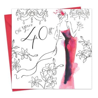 40th Birthday Card For Her