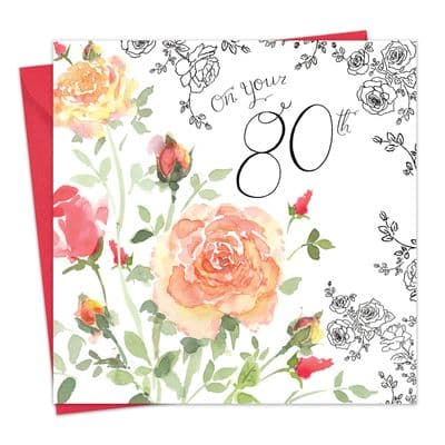 80th Birthday Card For Her