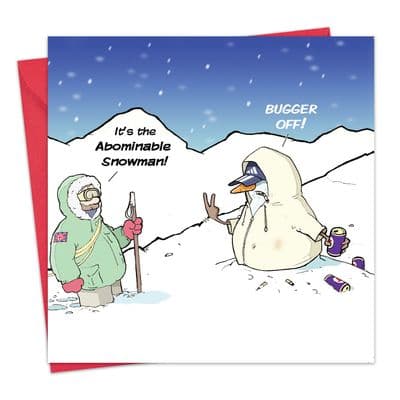 Abominable Snowman Rude Card