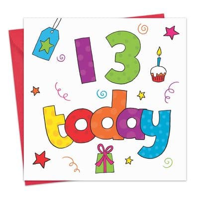 Age 13 Birthday Card
