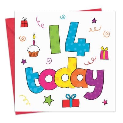 Age 14 Happy Birthday Card