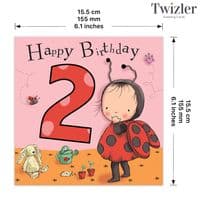 Childrens Birthday Cards. Cute Cards. Age Cards. Happy Birthday Cards. Girls Cards. Twizler.