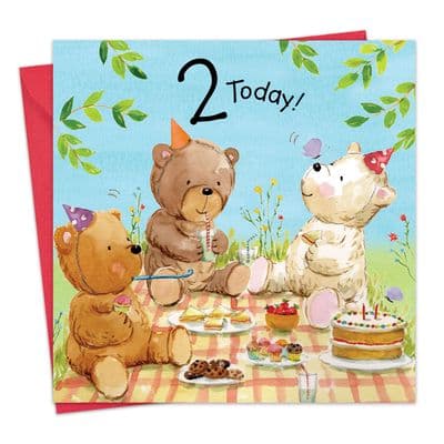 Age 2 Birthday Card - Picnic