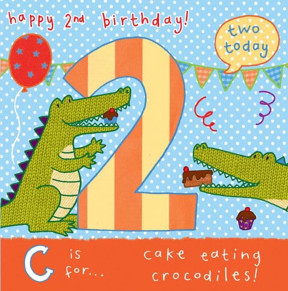 AGE 2 Giraffe Birthday Card