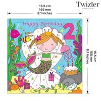 Childrens Birthday Cards. Cute Cards. Age Cards. Happy Birthday Cards. Girls Cards. Twizler.