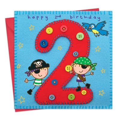 Age 2 Pirate Birthday Card