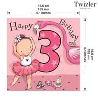 Childrens Birthday Cards. Cute Cards. Age Cards. Happy Birthday Cards. Girls Cards. Twizler.