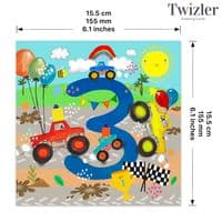 Childrens Birthday Cards. Cute Cards. Age Cards. Happy Birthday Cards. Twizler.
