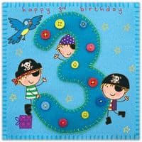 Age 3 Pirate Birthday Card
