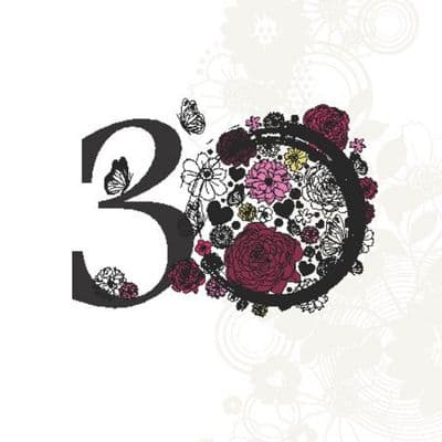 Age 30 Elegant Birthday Card