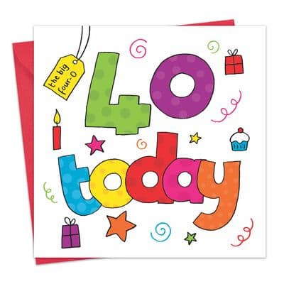 Age 40 Birthday Card