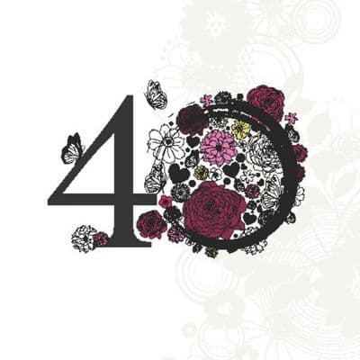 Age 40 Elegant Birthday Card